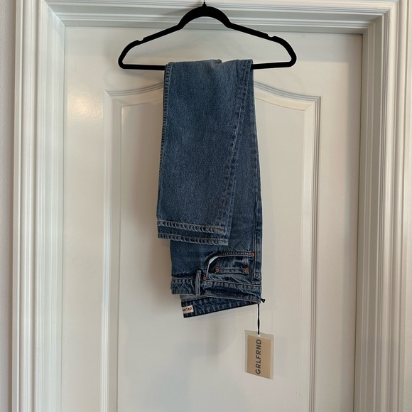 GRLFRND Distressed Straight Leg Jeans - Picture 1 of 4